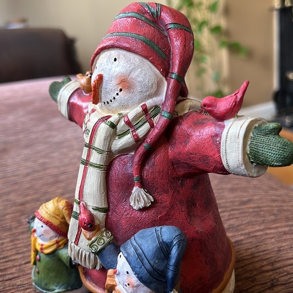 Resin little bird snowman family holiday decor/christmas deco - Picture 7 of 10
